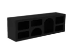 Meuble TV avec 7 niches - Noir - LUELA – Image 3