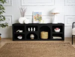 Meuble TV avec 7 niches - Noir - LUELA – Image 5