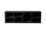 Meuble TV avec 7 niches - Noir - LUELA – Image 2