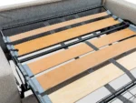 Canapé 4 places convertible express en tissu marron - couchage lattes larges 160 cm - Matelas 22 cm avec mémoire de forme VIZIR – Image 6
