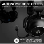 Casque gamer LOGITECH G PRO X 2 Lightspeed + Support – Image 4