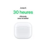 Apple Airpods 4 Blanc avec Boîtier de charge USB‑C Ecouteurs sans fil avec réduction active du bruit – Image 4