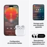 Apple Airpods 4 Blanc avec Boîtier de charge USB‑C Ecouteurs sans fil avec réduction active du bruit – Image 3