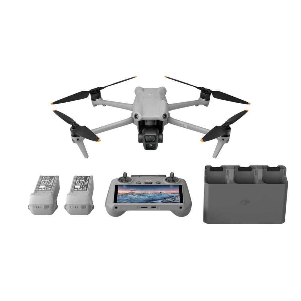 Drone-DJI-Air-3-Fly-More-Combo-RC-2-Gris.jpg Drone DJI Air 3 Fly More Combo RC 2 Gris – Image 1