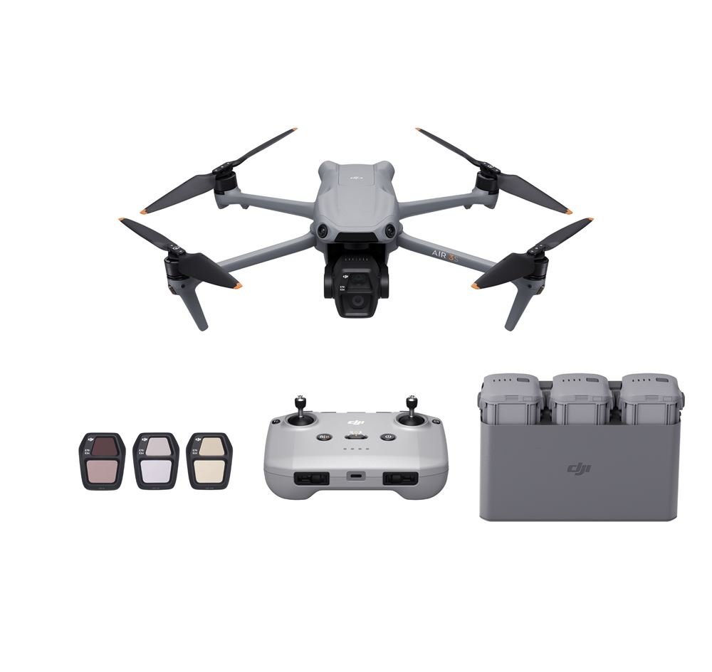 Drone-Dji-Air-3S-Fly-More-Combo-RC-N3-Gris-et-noir.jpg Drone Dji Air 3S Fly More Combo RC-N3 Gris et noir – Image 1