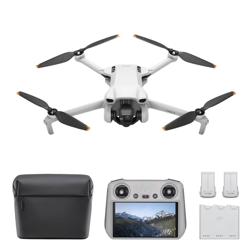 Drone-Dji-Mini-3-Fly-More-Combo-avec-radiocommande-smart-controller-Gris.jpg Drone Dji Mini 3 Fly More Combo avec radiocommande smart controller Gris – Image 1