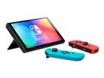 Nintendo Switch (modèle OLED) avec manettes Joy-Con bleu néon / rouge néon – Image 3