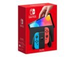 Nintendo Switch (modèle OLED) avec manettes Joy-Con bleu néon / rouge néon – Image 2