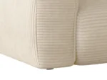 Canapé 4 places convertible express en velours côtelé beige - Matelas 13 cm mémoire de forme POGNIA – Image 6